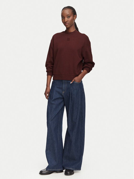 HUGO HUGO Суитшърт Daxandria 50527463 Кафяв Regular Fit