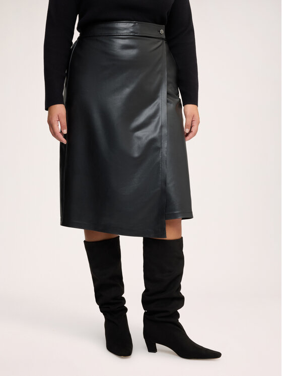 Fiorella Rubino Fiorella Rubino Gonna midi 1300L000541N033 Nero Baggy Fit