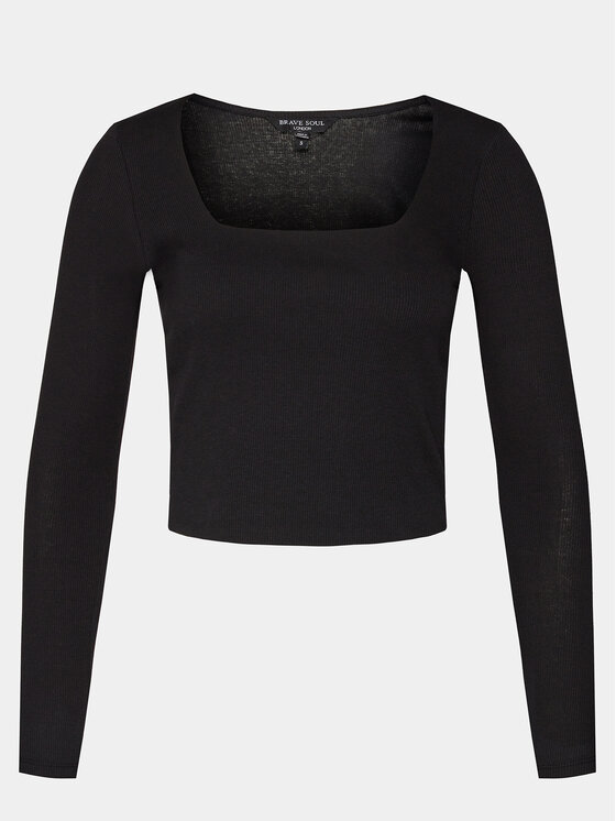 Brave Soul Brave Soul Bluza LLT-618NYLO Črna Straight Fit