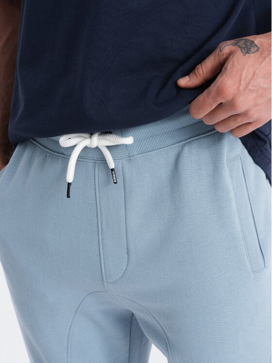 Ombre Ombre Joggers kalhoty OM-PABS-0173 Modrá Regular Fit