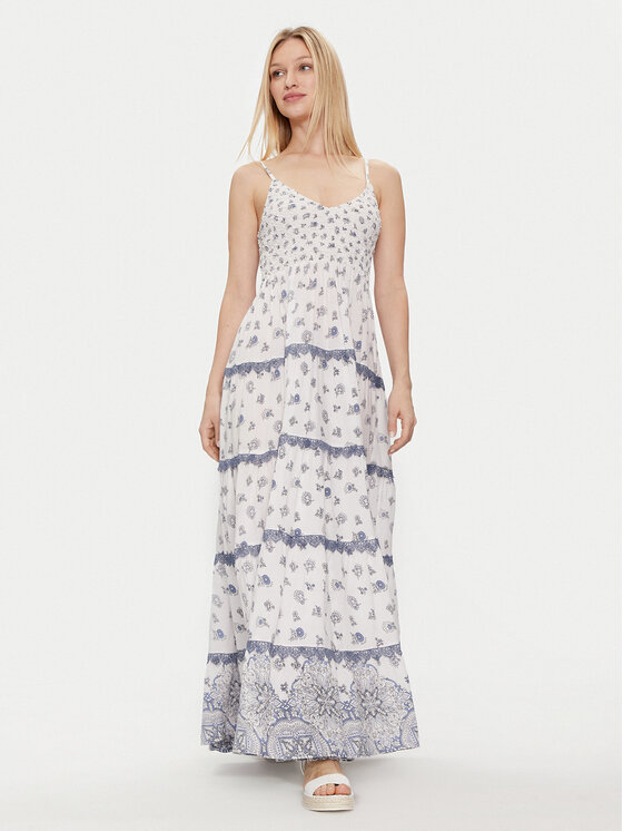 Iconique Iconique Літня сукня Joy IC24-038 Écru Regular Fit