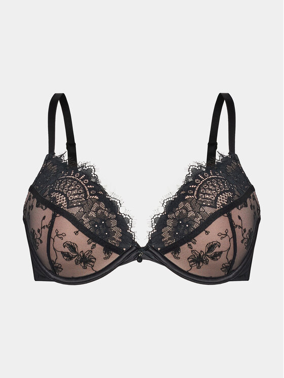 Hunkemöller Hunkemöller Push-up krūšturis Sia Pp Push 203528 Melns