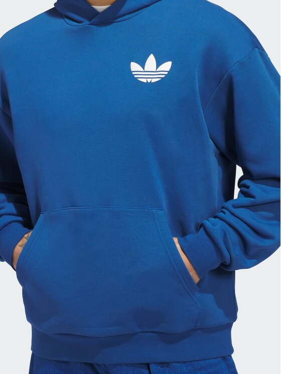 adidas adidas Bluza World Wide Hoops Niebieski jasny Loose Fit
