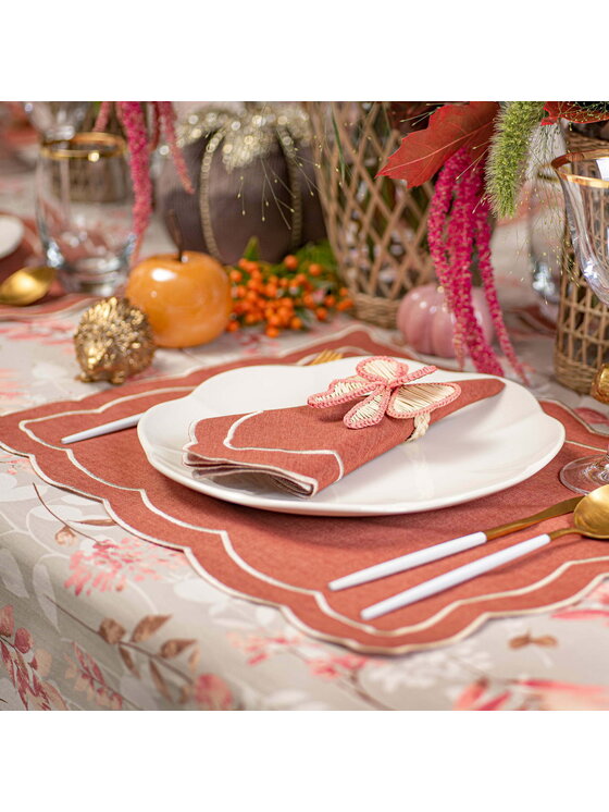Roseberry Home Roseberry Home Obrączka na serwetki Pink Bow Różowy