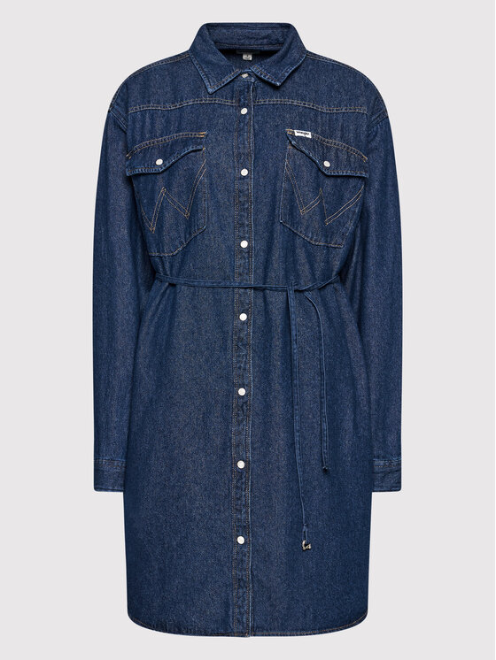 Wrangler Wrangler Rochie de blugi Jumbo W9R46OX1E 112146524 Bleumarin Regular Fit