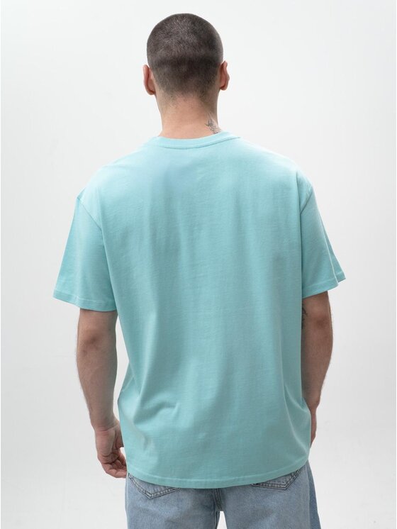 Smerfy Smerfy T-Shirt Szeroka Luźna Gargamel 129180 Niebieski Oversize
