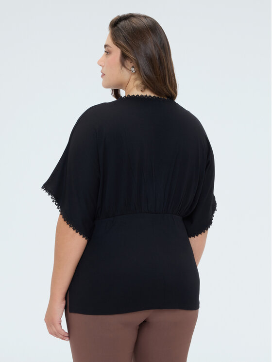 Fiorella Rubino Fiorella Rubino T-Shirt G0BOL009211N033 Czarny A-Line Fit
