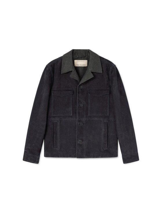 Trussardi Trussardi Giacca di pelle R300M000062N0B9 Blu Regular Fit