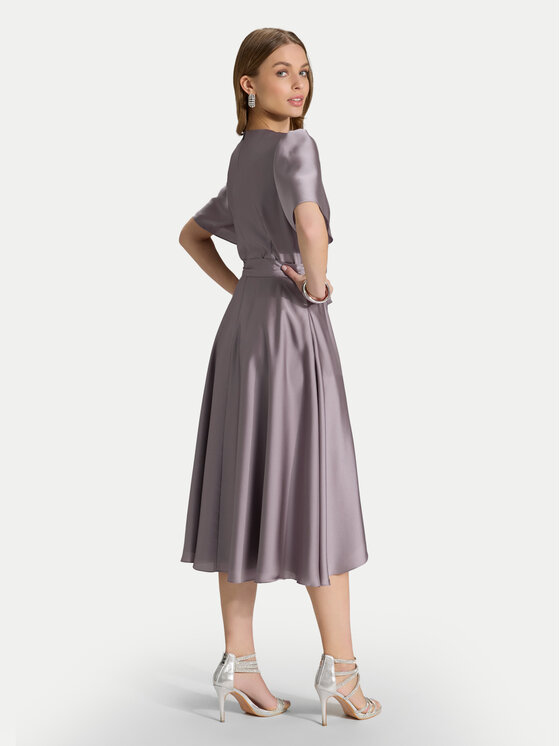 Swing Swing Sukienka koktajlowa 5AJ04000 Fioletowy Regular Fit
