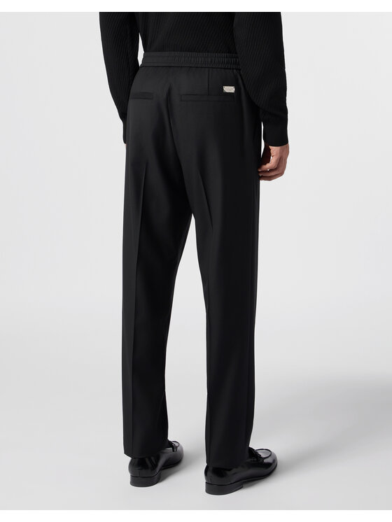 PHILIPP PLEIN PHILIPP PLEIN Bavlnené nohavice 31033 Čierna Regular Fit