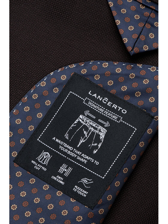 Lancerto Lancerto Garnitur Benevento GA073126000005 Brązowy Slim Fit
