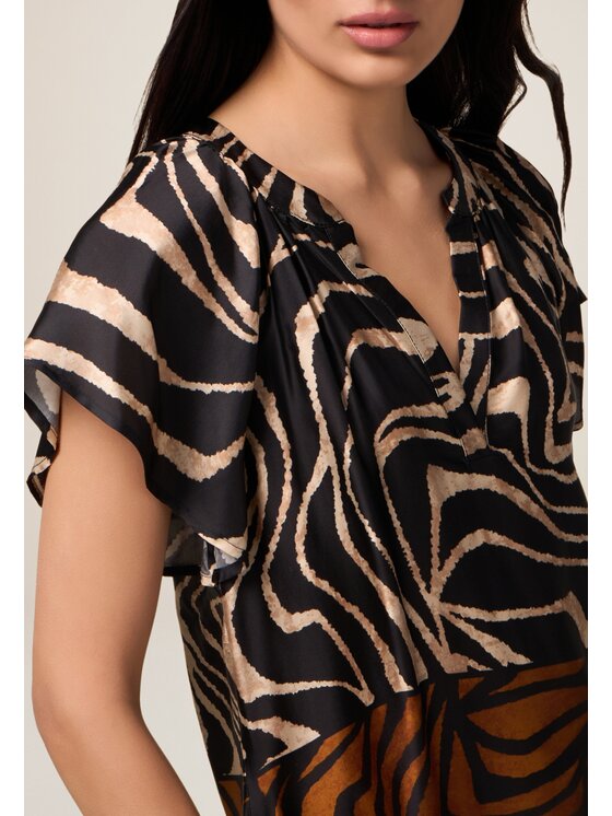 Oltre Oltre Blusa 2509J000753N0V1 Marrone Baggy Fit