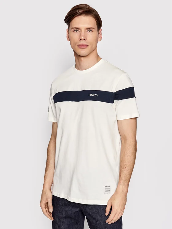 Musto T-Shirt 82158 Weiß Regular Fit