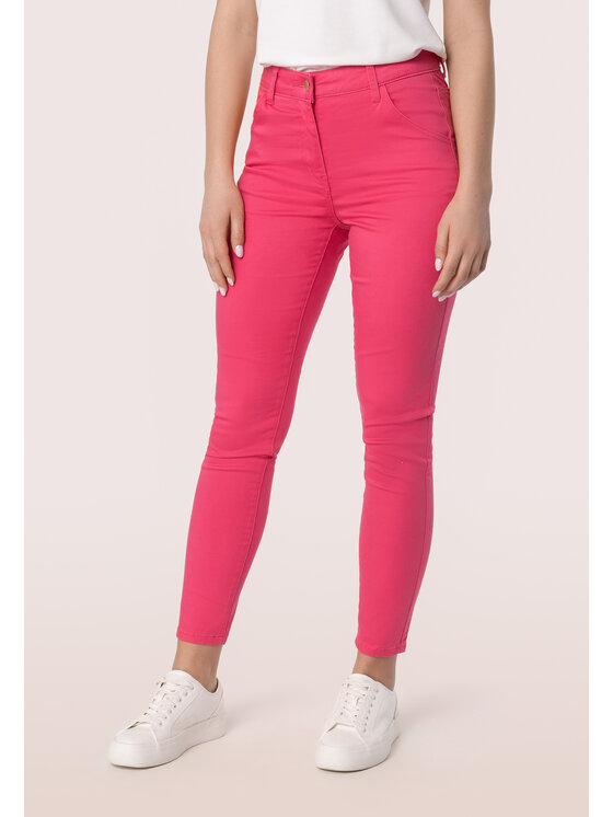 QUIOSQUE QUIOSQUE Spodnie damskie 3UF001 Różowy Regular Fit
