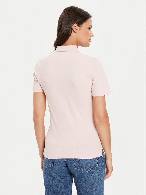 Tommy Hilfiger Tommy Hilfiger Polo Script WW0WW43624 Ροζ Slim Fit