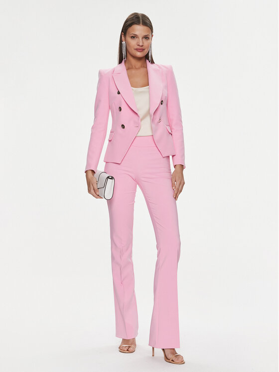 Rinascimento Rinascimento Pantaloni di tessuto CFC0117682003 Rosa Regular Fit