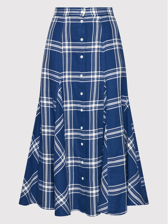Polo Ralph Lauren Polo Ralph Lauren Trapezförmiger Rock 211857022001 Blau Regular Fit