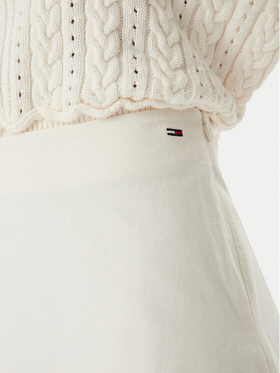Tommy Jeans Tommy Jeans Spódnica mini DW0DW22297 Biały Regular Fit