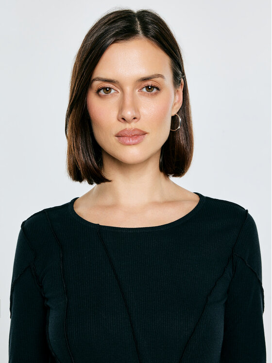 BIG STAR BIG STAR Sukienka dzianinowa MALGOSARA Czarny Slim Fit