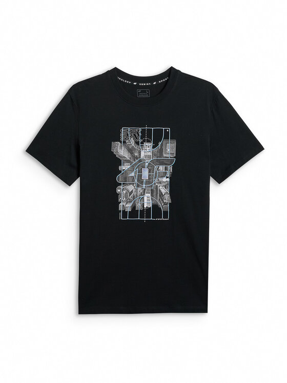 4F 4F T-Shirt CITY Czarny Regular Fit