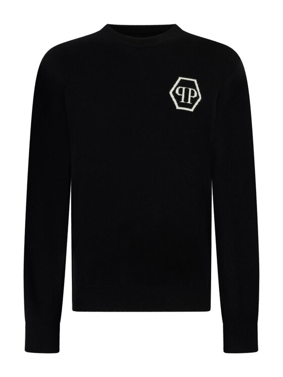 PHILIPP PLEIN PHILIPP PLEIN Sweter 29047 Czarny Regular Fit