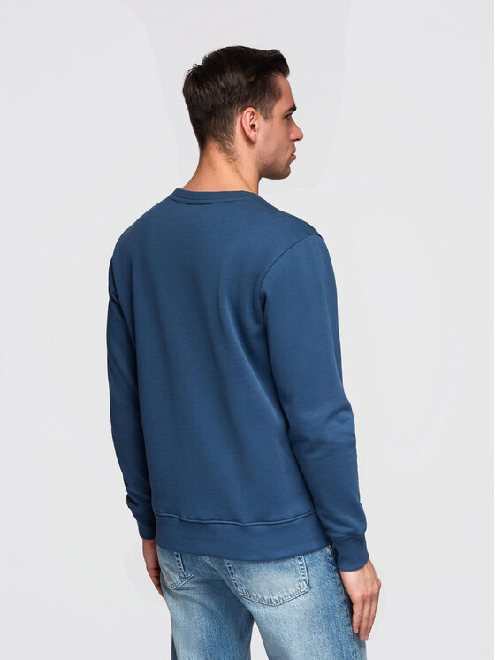Ombre Ombre Mikina OM-SSBN-0271 Tmavomodrá Regular Fit