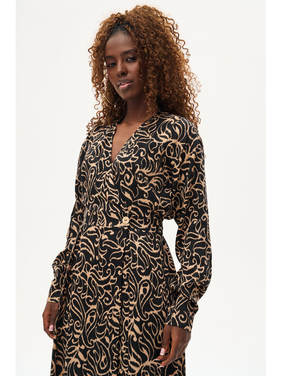 blue shadow blue shadow Sukienka codzienna Deri Czarny Regular Fit