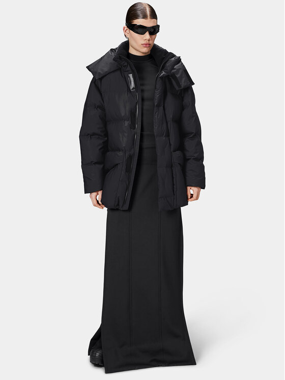 Rains Rains Зимно яке 15050 Черен Regular Fit