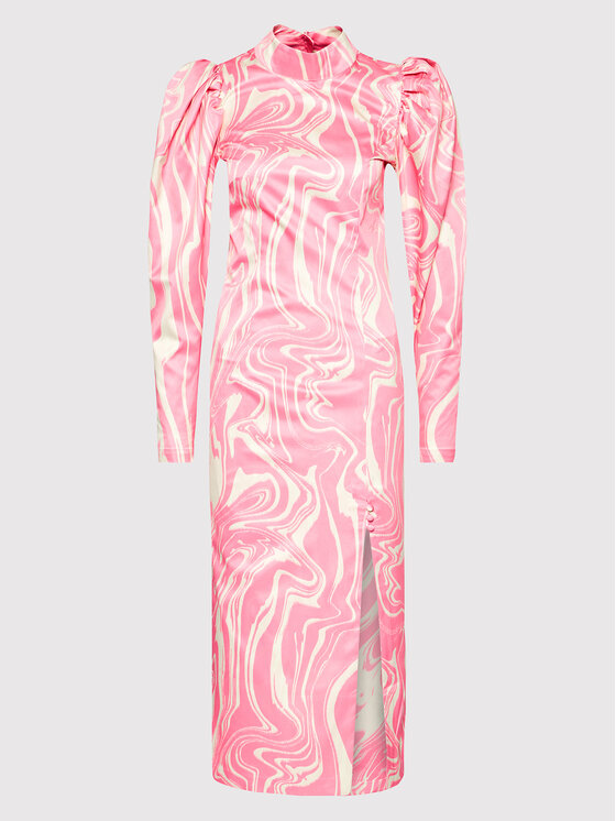 ROTATE ROTATE Koktejlové šaty Theresa Dress RT588 Růžová Regular Fit