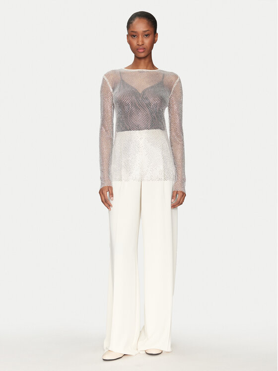 Marella Marella Блуза Rino 2513941011 Бял Slim Fit