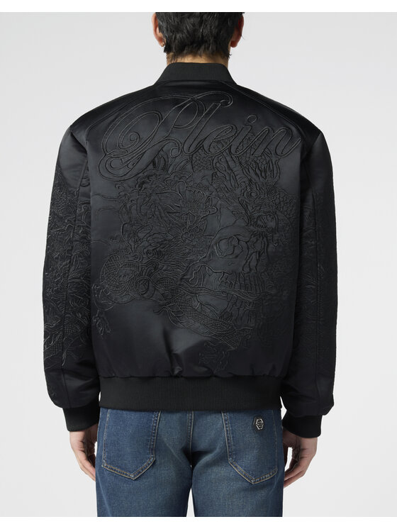 PHILIPP PLEIN PHILIPP PLEIN Kurtka bomber 29737 Czarny Regular Fit