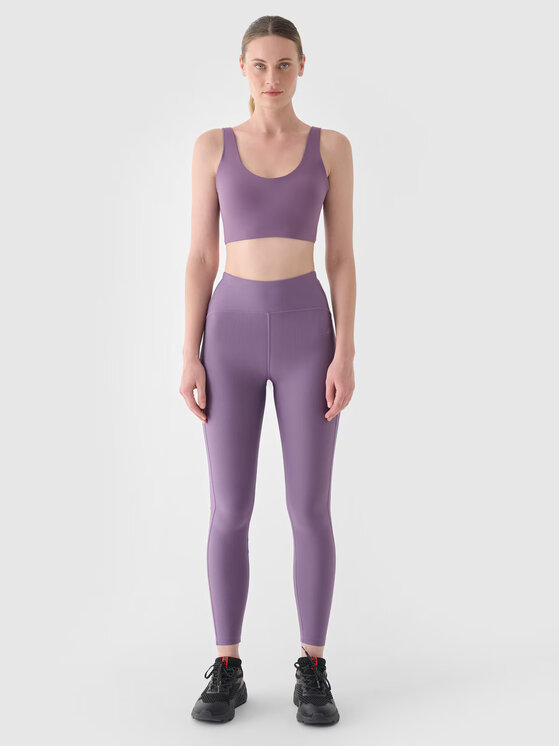 4F 4F Legíny 4FRAW24TFTIF353-50S Fialová Slim Leg