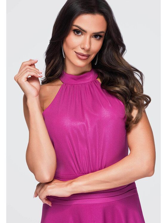 Ombre Ombre Sukienka wieczorowa LA-OM-DLR411 Różowy Regular Fit