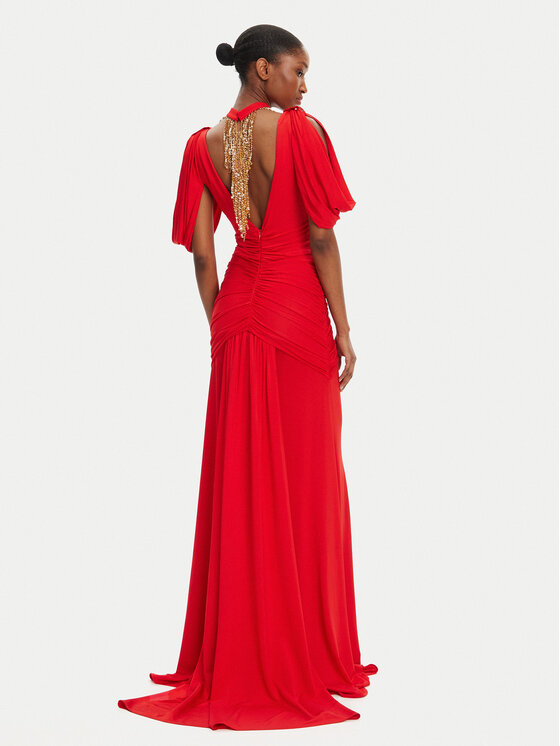 Babylon Babylon Večerné šaty S00876 Červená Slim Fit