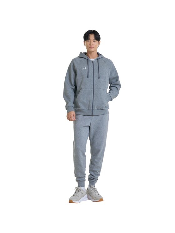 Under Armour Under Armour Bluza Rival Fleece FZ Hoodie Szary Regular Fit