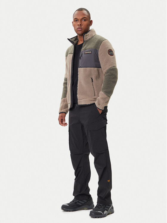 Napapijri Napapijri Fleecejacke Yupik NP0A4GNT Grün Regular Fit