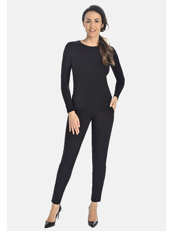 Teyli Teyli Bluzka damska bambusowa Aria Czarny Standard Fit
