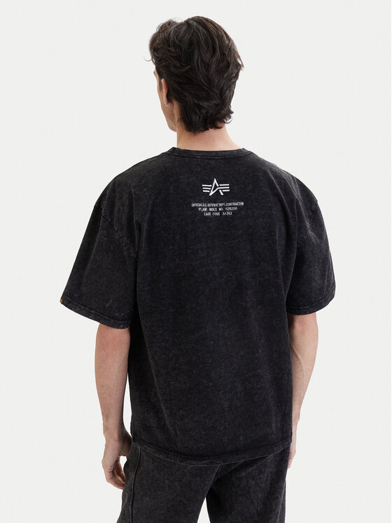 Alpha Industries Alpha Industries Marškinėliai Acid Logo 258519 Juoda Regular Fit