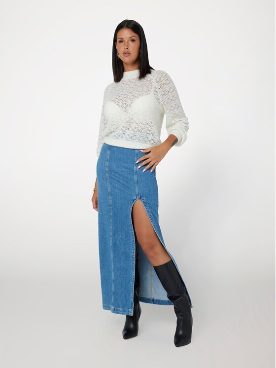 Guess Guess Sweter 167545 Biały Classic Fit