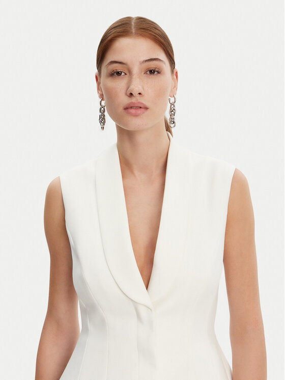 BARDOT BARDOT Sukienka koktajlowa 59724DB Écru Regular Fit