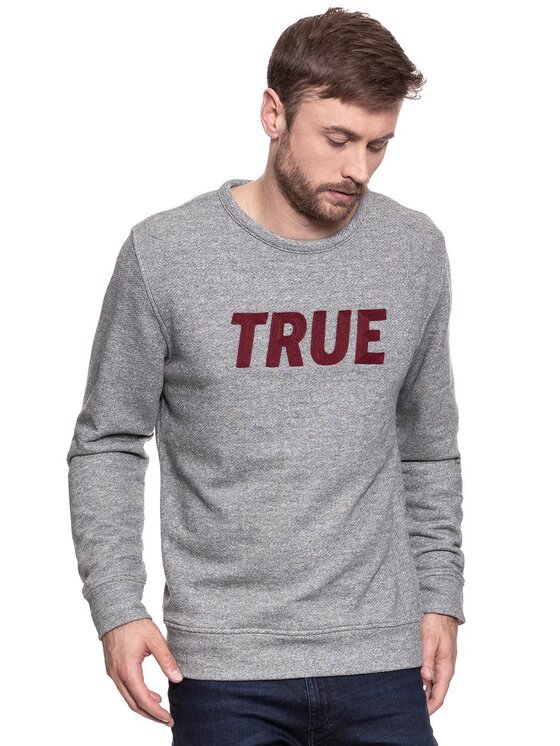 Mustang Mustang Felpa TAPE SWEATSHIRT Grigio Regular Fit