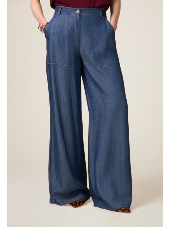 Oltre Oltre Jeans P435R008754N034 Blu A-Line Fit