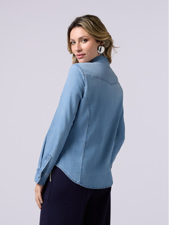 Oltre Oltre Camicia 5632R002867N004 Turchese Slim Fit