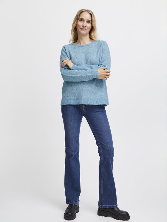 Fransa Fransa Sweter 20612833 Niebieski Regular Fit