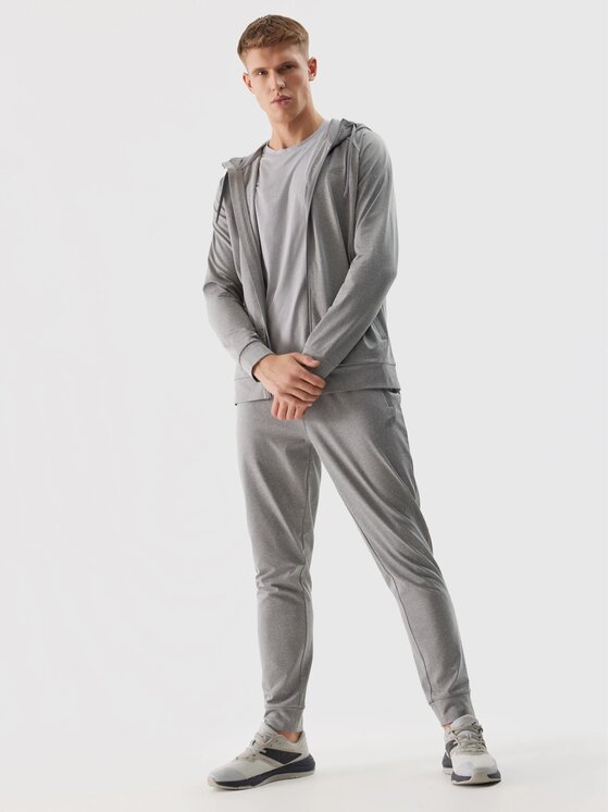 4F 4F Pantaloni di tessuto 4FWSS24TFTRM452-27M Grigio Regular Fit