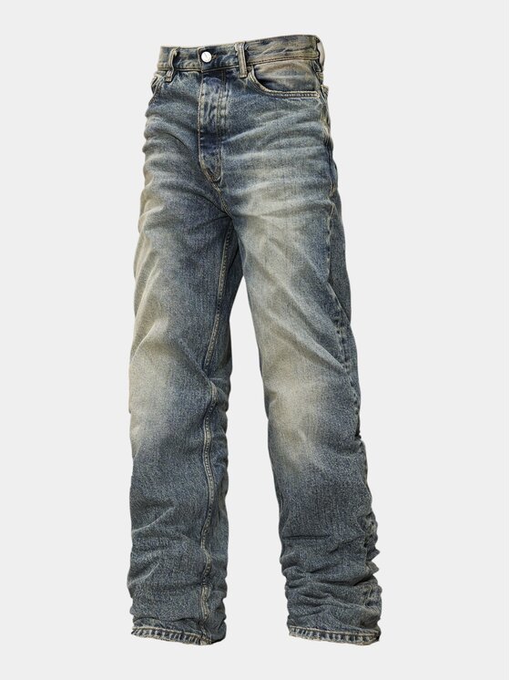 MADE BY SOCIETY MADE BY SOCIETY Spodnie materiałowe VOLUME-TECH - P27206 Niebieski Basic Fit