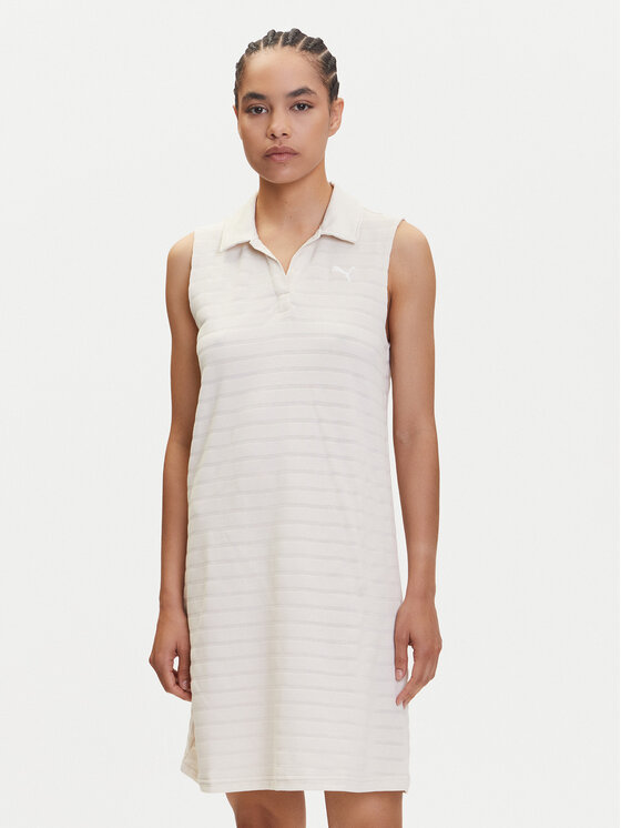 Puma Puma Kleid für den Alltag Ess Elevated 685029 Beige Relaxed Fit