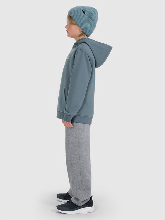 4F 4F Bluza BASIC+ Turkusowy Oversize