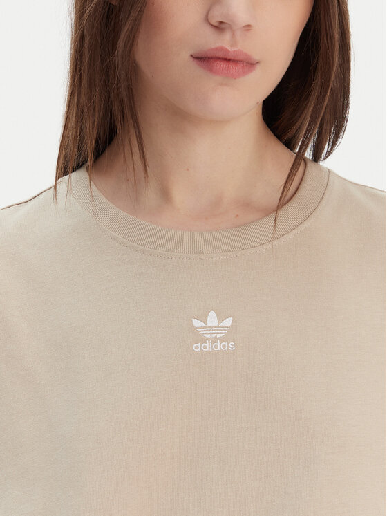 adidas adidas T-Shirt Essentials Boyfriend KD1368 Beżowy Oversize