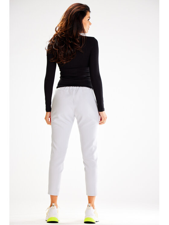 Awama Awama Spodnie damskie A600 Szary Basic Fit